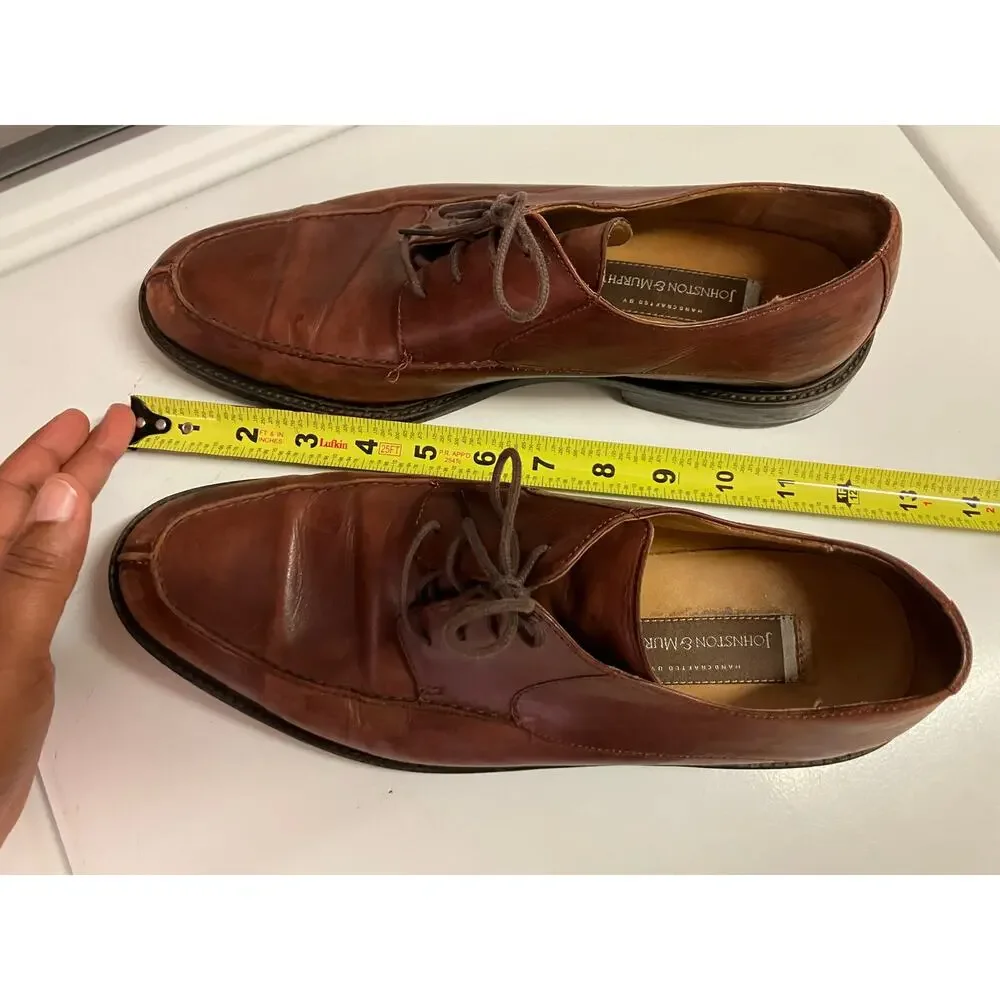 JOHNSTON & MURPHY Passport Brown Leather Dress Shoes Italy Size‎ 10.5 M